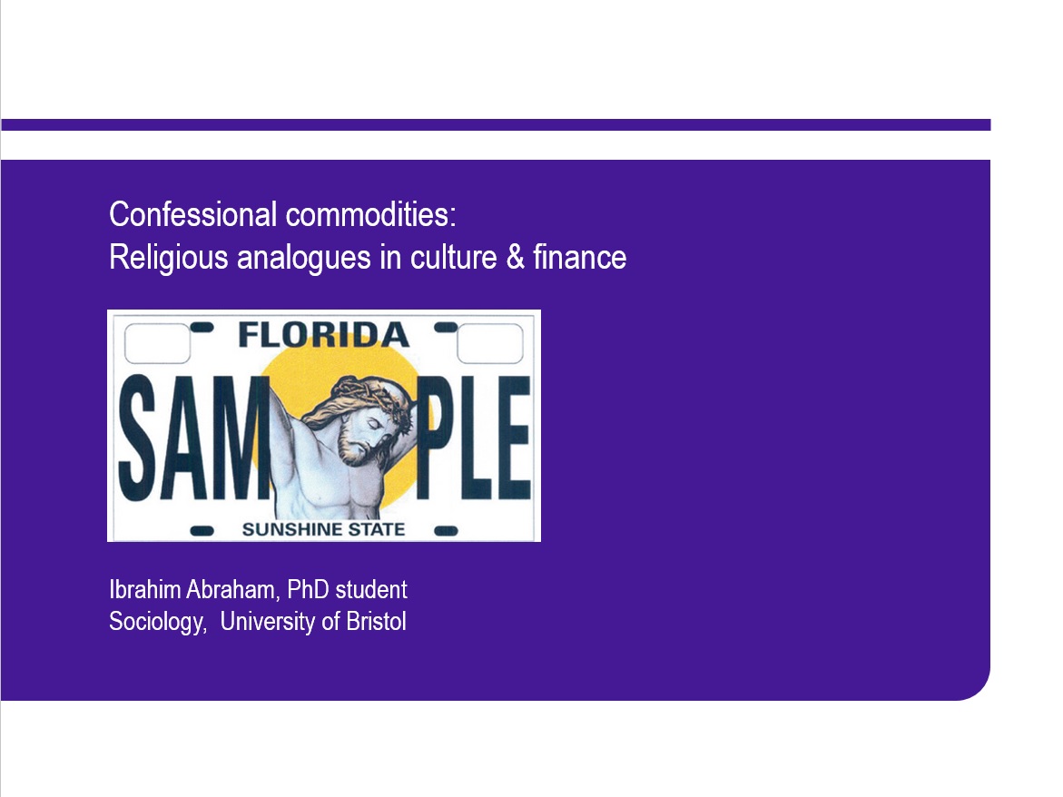 Confessional Commodities